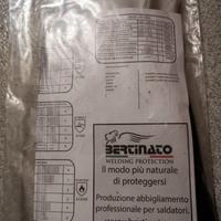 grembiule in pelle x saldatore nuovi e guanti 