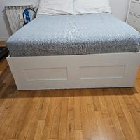 Letto IKEA BRIMNES 140×200 con cassetti + materass
