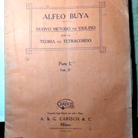 Antico manuale scuola di violino alfeo buya 1928