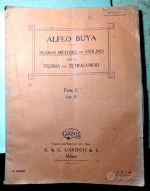 Antico manuale scuola di violino alfeo buya 1928