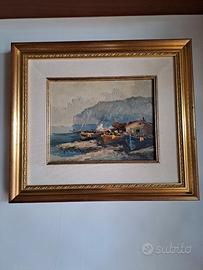 Quadro ad olio con cornice