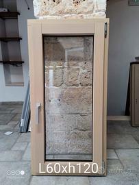 finestra in legno alluminio 60x120
