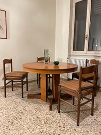 Tavolo legno massello anni 60 allungabile