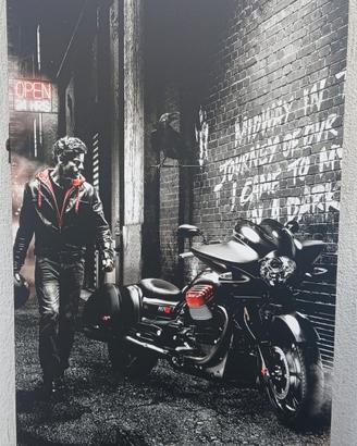 Manifesto pubblicitario moto guzzi