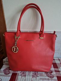 borsa rossa trussardi