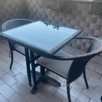 Tavolo terrazzo 67x67 + 2 sedie