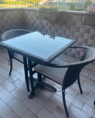 Tavolo terrazzo 67x67 + 2 sedie