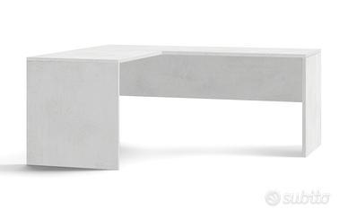 Scrivania Angolare 180x169 Finitura Ossido Bianco
