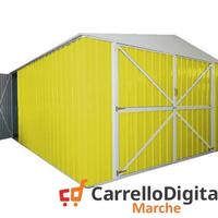 Box acciaio garage lamiera 360x600 giallo