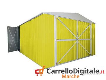 Box acciaio garage lamiera 360x600 giallo