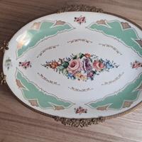 Coppia di vassoi in porcellana Limoges 