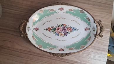 Coppia di vassoi in porcellana Limoges 