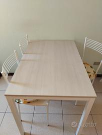 Tavolo bianco + 4 sedie 
