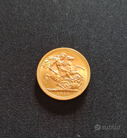 Sterlina d'oro Elisabetta II 1966