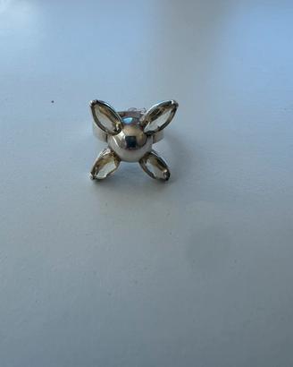 Anello argento con citrino