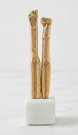 Scultura Yanni Souvatzoglou Bronzo e Marmo