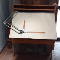 tavolo da disegno antico a scomparsa da parete