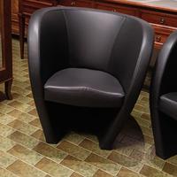 coppia di poltrone in pelle 