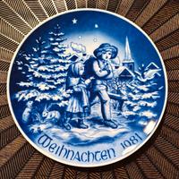 Piatto Natale  porcellana Bareuther 1981