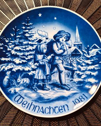 Piatto Natale  porcellana Bareuther 1981