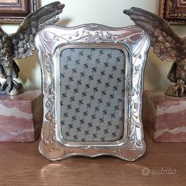 Cornice Portafoto in Argento 925 massiccio anni 80