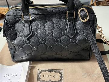 Borsa Gucci bauletto nero GG Supreme nuovo