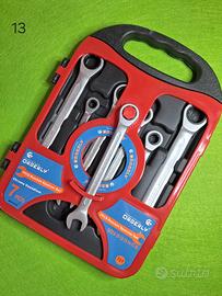 Set chiavi combinate a cricchetto per bulloni 7 se