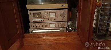 Blocco Hi-fi vintage AKAI anni 80 con casse