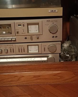 Blocco Hi-fi vintage AKAI anni 80 con casse