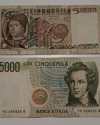 28#. Banconote 5000 lire Antonello da Messina e Be