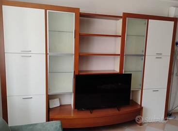 PARETE ATTREZZATA CILIEGIO/PANNA