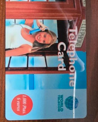 scheda telefonica vintage spagna 2000