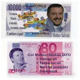 LEGA NORD BANCONOTA 10000 LIRE SALVINI