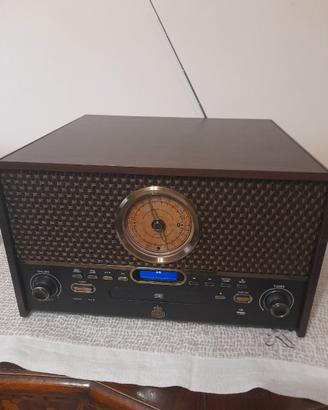 Lettore di Vinili, Lettore CD, USB, Radio FM, Radi