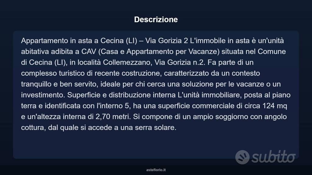 Appartamento – Cecina, San Pietro In Palazzi - Altro