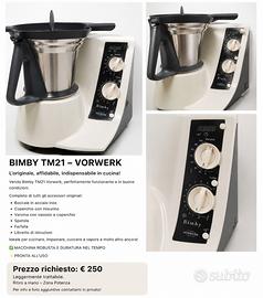 BIMBY TM21 VORWERK – COMPLETO DI VAROMA E LIBRETTO