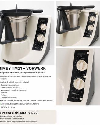 BIMBY TM21 VORWERK – COMPLETO DI VAROMA E LIBRETTO