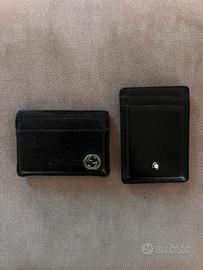 Portacarte Gucci e Montblanc