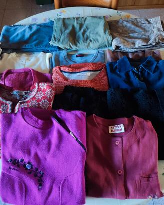 Lotto 16 vestiti Donna tg.M-L Maglioni Pantaloni