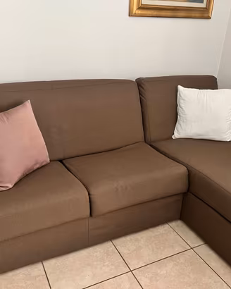 DIVANO LETTO CON PENISOLA CONTENITORE