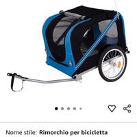 rimorchio carrello bici x cane