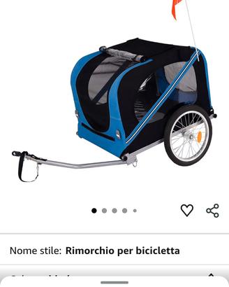 rimorchio carrello bici x cane