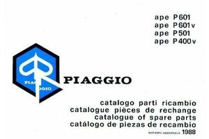 Catalogo ricambi APE P400V - P501 - P601