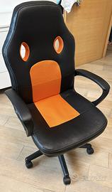 Sedia Gaming CLP Ergonomica Similpelle Nero/Orange