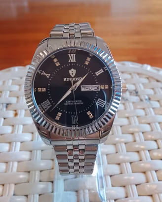 Orologio da polso Binbond black IPX7 acciaio nuovo