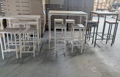 Set di tavoli e sgabelli bar prezzo outlet sconto