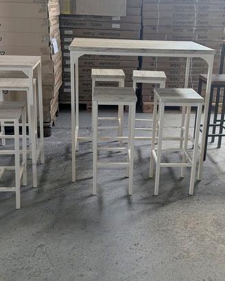 Set di tavoli e sgabelli bar prezzo outlet sconto