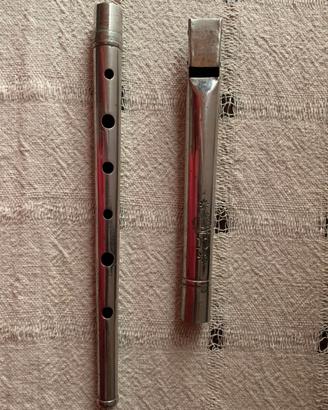 Antico Flagioletto (flauto) in metallo, 6 fori DO