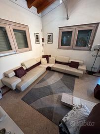 Divano angolare Giorgio Saporiti in vera pelle