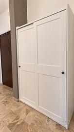 Guardaroba IKEA HAUGA bianco con ante scorrevoli